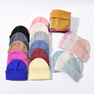 Jxwatcher – Bonnets d'hiver unisexes personnalisables en gros, épais et chauds, à revers, en laine tricotée double couche, pour hommes et femmes - Product Image 1