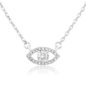 Collar con Colgante de Ojo Turco de Circonita Cúbica Chapado en Oro de 14K de Latón de Moda para Fiestas de Gemnel para Mujer - Product Image 4