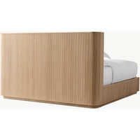 Juego de Muebles de Dormitorio de Madera de Diseño Moderno y Lujoso para Hotel, Cama King/Queen Size, Color de Madera Personalizado, en Oferta
