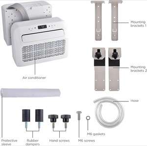 Aire Acondicionado Portátil Eléctrico BIBO de 6500 BTU para Ventana, Ventilador, Deshumidificador, Pantalla Digital, Silencioso, de Plástico - Product Image 4