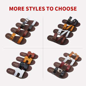 Sandales à boucle à enfiler à bout ouvert pour femme, style décontracté d'été, vente en gros, stock prêt à expédier - Product Image 3