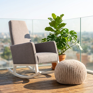 Customized Wooden Rocking Chair <b>Personal</b> Backrest Eco-friendly Modular Design Modern Living Room Home Office Use Home Furniture - Product Image 1