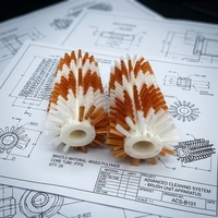 Ensemble de brosses industrielles BrushBoss LELY DIY A3/A4/A5, brosse à rouleau pour le nettoyage des robots de traite pour tétines de vaches, PA66/PA610, personnalisable OEM