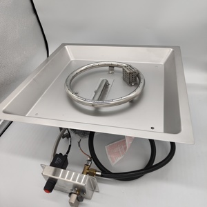 Kit de anillo de tubo de quemador de tubo de pozo de fuego de gas cuadrado con sistema de encendido por pulso - Product Image 5