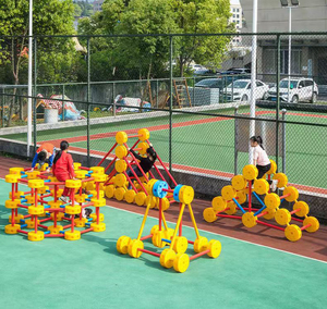 Kit <span class=keywords><strong>de</strong></span> parcours d'obstacles modulaire en plastique pour enfants, ensemble <span class=keywords><strong>de</strong></span> jeu d'entraînement à l'équilibre, équipement d'activité <span class=keywords><strong>physique</strong></span> à assembler - Product Image 4