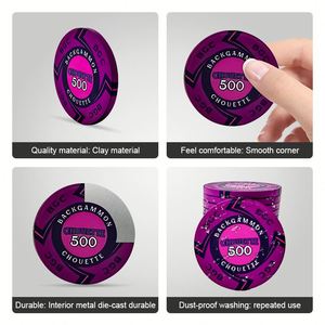 Conception et échantillon gratuits, jetons de poker en céramique de 10 g, tournoi, 39 mm, logo personnalisé, fabriqués en Chine, pour les jeux de poker de casino - Product Image 5