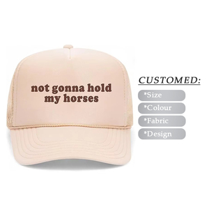Sombrero Snapback de 5 paneles de alta calidad para hombre Gorra de camionero de malla Lisa bordada personalizada Gorra de camionero informal de Hip Hop - Product Image 2