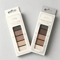 Boîtes d'emballage en papier pour fards à paupières individuels avec logo personnalisé professionnel, palettes de maquillage pour cosmétiques
