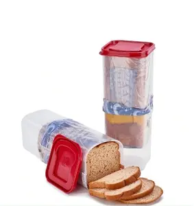 식품 보관 및 보존을 위한 뚜껑이 있는 GreenEarth 주방 빵 상자 및 플라스틱 용기 세트
