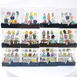 กล่องตัวอย่างแร่หินหยาบผสมแอเมทิสต์คริสตัลธรรมชาติสำหรับทำสมาธินวัตกรรมสำหรับตกแต่ง - Product Image 2