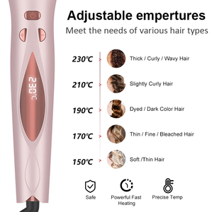 Ensemble de <span class=keywords><strong>fer</strong></span> <span class=keywords><strong>à</strong></span> friser ondulé 5 en 1 avec chauffage PTC et affichage de la température LCD, chaleur réglable pour tous les types de cheveux - Product Image 4