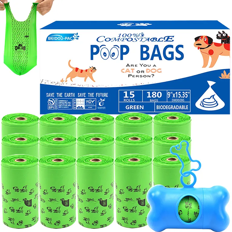 Meilleure fourniture pour animaux de compagnie bio pbat sac d'élimination des excréments de chien, grand transporteur pour chien, entraînement en plein air, taille, poubelle