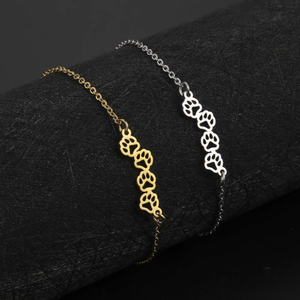 Bracciale Trendy in Acciaio Inossidabile Placcato Oro 18K con Zampa di Cane, Gatto o <span class=keywords><strong>Orso</strong></span>, Gioielli all'Ingrosso - Product Image 3