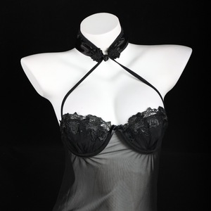 เลมอน สตอรี่ชุดนอนลูกไม้เซ็กซี่สำหรับผู้หญิง ชุดนอนซีทรูแบบไม่มีแขนเสื้อ ผ่าข้างสูงและเนื้อผ้านุ่ม - Product Image 1