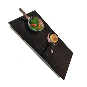 Cuisinière en céramique 3 brûleurs encastrable sous plan de travail 75CM, plaque chauffante électrique - Product Image 4