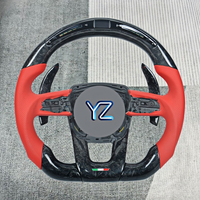 Volant de voiture sport en cuir de style carbone à fond plat personnalisé YZ LED pour Lamborghini Huracan Gallardo URUS Aventador