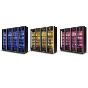 Réfrigérateur Commercial à Boissons, Deux Portes Vitrées, Vitrine Réfrigérée pour Bars et Cantines, Refroidissement par Ventilateur, Congélateur Vertical <span class=keywords><strong>Multi</strong></span>-Niveaux - Product Image 3