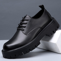 Hochwertige runde Lederschuhe für Herren: Britischer Casual-Stil, niedriger Schaft, Business- und Freizeit-Look