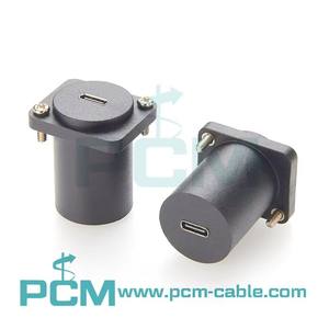 Câbles de connecteur USB C à montage sur panneau Câble de connecteur USB 3.1 Type C à montage sur panneau rond Connecteur USB Type C à montage sur châssis - Product Image 2