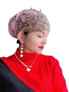 New soft Muslim <b>hat</b> inner layer, Islamic <b>hat</b>, women's headscarf with lace, breathable, eco-friendly, suitable <b>for</b> all seasons - Product Image 5