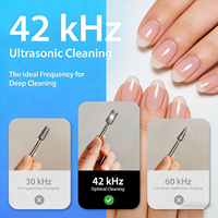 Nouveau Nettoyeur à ultrasons en acier inoxydable 850 ml pour bijoux, pinces à cuticules, repousse-cuticules, limes métalliques, avec écran tactile