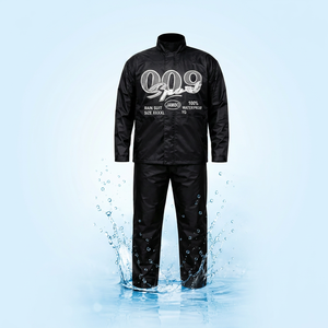 Combinaison de pluie JAMBO 009 noire, imperméable, semi-nylon, pour usage personnel, provenant de l'Uttar Pradesh - Product Image 2