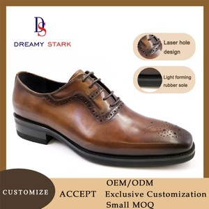 Chaussures italiennes vintage en cuir véritable pour hommes, haute qualité, design perforé au laser, confortables pour l'automne, logo personnalisé, design original - Product Image 2