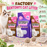 Litière pour chat en bentonite 8KG, agglomération rapide, directement de l'usine, pour importateurs et vente en gros