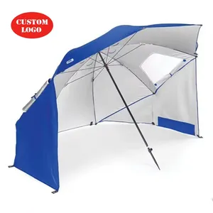 Parasol bleu coupe-vent soleil extérieur patio grande taille jardin Camping pique-nique plage pêche parapluie tentes
