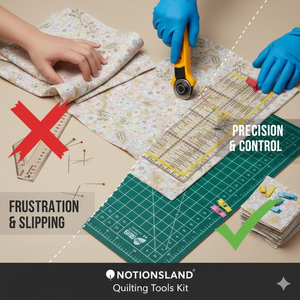 Kit per Quilting Notionsland 162/281/386 Pezzi, Strumenti di <span class=keywords><strong>Cucito</strong></span> per Studenti <span class=keywords><strong>e</strong></span> Principianti, Set per Lavori Artigianali in Tessuto Fai-da-Te - Product Image 6