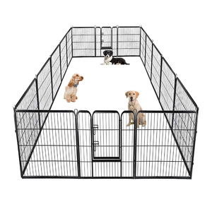 Zware Uitbreidbare Metalen Pet Box Grote <span class=keywords><strong>Puppy</strong></span> Kleine Huisdieren Ijzeren Behuizing Opvouwbare Stalen Hond Hek Kleine Poorten Pennen - Product Image 3