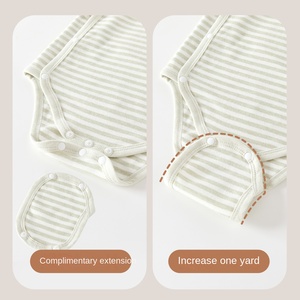 Set 2 Pezzi Estensioni per Abbigliamento Neonato Primavera/Autunno, Body a Maniche Lunghe, Tutine a Triangolo, Tute da Gattonamento in Cotone Colorato - Product Image 3