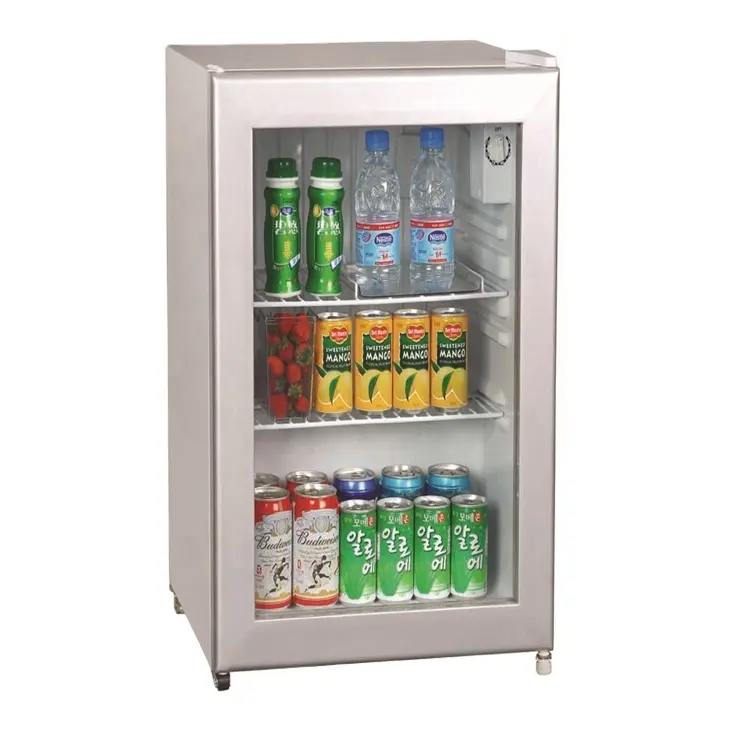 130L Counter top tabletop mini bar vertical refrigerator visi cooler