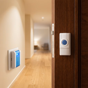 <span class=keywords><strong>Campanello</strong></span> Wireless LUCKARM D002B a Batteria <span class=keywords><strong>con</strong></span> <span class=keywords><strong>Telecomando</strong></span>, in ABS, Facile Installazione per Uso Alberghiero - Product Image 3