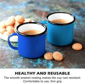 350ml biểu tượng tùy chỉnh bán buôn thép kim loại sắt cổ điển cá nhân thăng hoa cà phê men cốc đặt cho cắm trại ngoài trời - Product Image 5