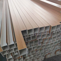 Tube carré en composite bois-plastique (WPC) étanche, moderne, décoratif pour intérieur, lambris creux en bois pour cloison de salon