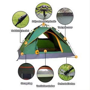 Vent Vallée D'été Mongol Hexagonal <span class=keywords><strong>Yourte</strong></span> Tente Étanche Automatique Camping Tente En Plein Air Voyage En Aluminium Une Chambre - Product Image 2