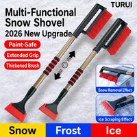 Outil de déneigement pour voiture, grattoir à glace extensible et brosse à neige pour pare-brise de voiture, nettoyage de la glace d'hiver, pelle détachable avec poignée