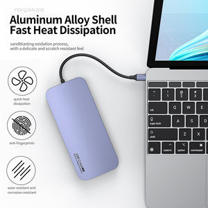 PD100W เชื่อมต่อที่เก็บข้อมูลมือถือ7-in-1 TYPE-C + USB 3.1 4K60Hz SD TF พร้อม <span class=keywords><strong>M</strong></span>.<span class=keywords><strong>2</strong></span> SATA NVMe SSD - Product Image 4