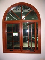 Fenêtre à battant en aluminium sur mesure avec protection anti-ouragan, en alliage d'aluminium, avec cadre en bois et verre insonorisé