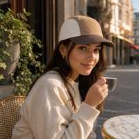 Casquette de baseball 5 panneaux pour enfants, motif blocs de couleurs, pour tout-petits garçons et filles, avec logo personnalisé, réglable, chapeau de soleil d'extérieur, vente en gros OEM