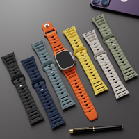 Correa de Reloj de Silicona Suave Ultra Ancha con Diseño de Orificios Transpirables Louver 2024 para Apple Watch Series 8 9 10 11 Ultra 2