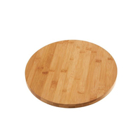 Plateau tournant rond en bois d'acacia Lazy Susan à 360° pour comptoir de cuisine, table à manger, présentation de fromages, condiments et en-cas