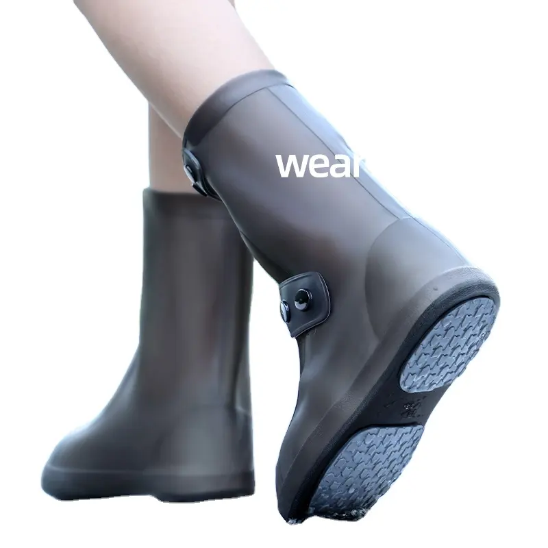 Beimei rain shoe covers unisex outdoor reusable anti-slip overshoes custom logo rain shoe covers