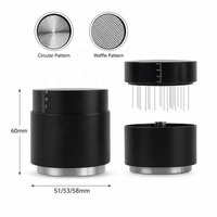 Outil WDT 3-en-1 : Distributeur d'expresso, tasseur et aiguille doseuse à profondeur réglable pour portafiltres 51/53/58mm