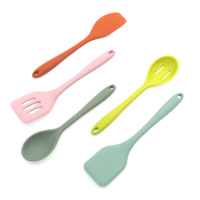 Ensemble d'ustensiles de cuisine en silicone 5 pièces, antiadhésifs, résistants à la chaleur, spatule, cuillère, lève-plat, outils de cuisine