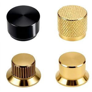 Bouton de contrôle de volume en aluminium sur mesure usiné CNC, pièce tournée en acier inoxydable anodisé, interrupteur au pied de guitare, usinage par électroérosion à fil - Product Image 1