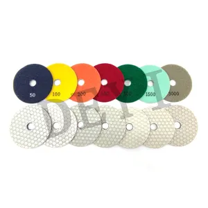 Ide Produk Baru Produsen Di Cina Putih Fleksibel Resin Basah Polishing Pad Hex Set Untuk Marmer dan Granit