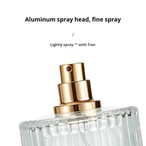 Atomiseur de parfum en verre transparent de 30ml de luxe en gros sous-bouteille de pulvérisation de presse portable pinceau de sérigraphie à cylindre vide - Product Image 2