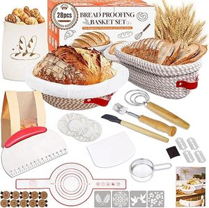 Kit de Fermentación de Pan de Levadura Natural Reutilizable de 18 Piezas con Frasco de 34 oz, Termómetro y Molde para Galletas - Marca YG - Product Image 1